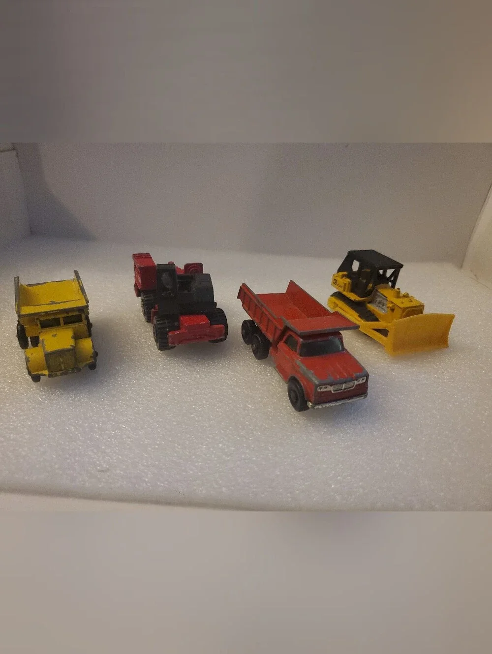 4 Vintage Matchbox Lesney Various Diecast Toy Construction Vehicles Lot